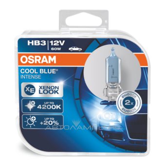 HB3 12V- 60W (P20d) (белый яркий свет-голуб.оттен.) Cool Blue Intense (2шт.) DuoBox 9005CBI-HCB